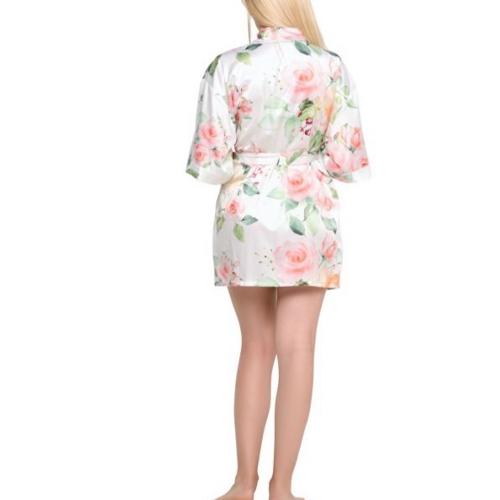 Floral Print Women's Robe - Picture 5 of 7